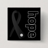 Melanom Cancer Hope Ribbon Button (Vorderseite)