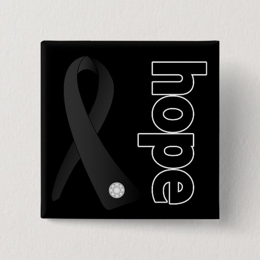 Melanom Cancer Hope Ribbon Button (Vorderseite)