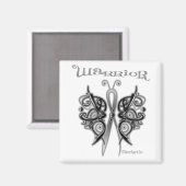 Melanom Cancer Warrior Celtic Butterfly Magnet (Vorderseite/Rückseite)