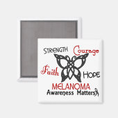 Melanom Celtic Butterfly 3 Magnet (Vorderseite/Rückseite)