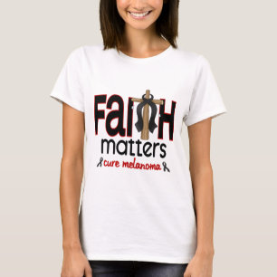 Melanom-Glauben-Angelegenheits-Kreuz 1 T-Shirt