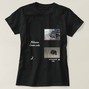 Melanom-Haustiertribut Zwei-Foto-Layout T-Shirt