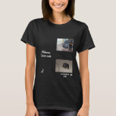 Melanom-Haustiertribut Zwei-Foto-Layout T-Shirt (Vorderseite)