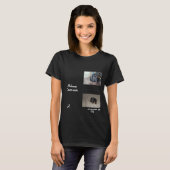 Melanom-Haustiertribut Zwei-Foto-Layout T-Shirt (Vorne ganz)