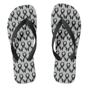 Melanom  Hautkrebs - Schwarzes Band Badesandalen