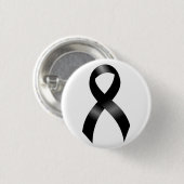 Melanom | Hautkrebs - schwarzes Band Button (Vorne & Hinten)