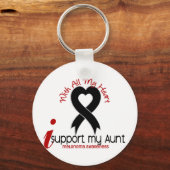 Melanom Ich unterstütze meine Tante Schlüsselanhänger (Vorderseite)