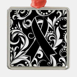 Melanom-Krebs-Band-Deko Noir Ornament Aus Metall