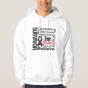 Melanom-Überlebend-Collage Hoodie