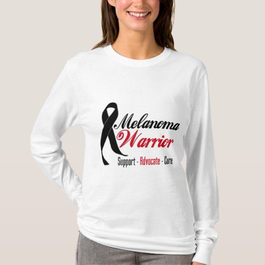 Melanom-Warrior-Ribbon T-Shirt (Vorderseite)