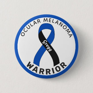 Melanom Warrior Ribbon White Button