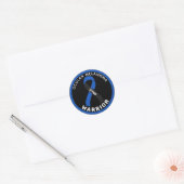 Melanom Warrior Ribbon White Round Sticker (Umschlag)