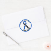 Melanom Warrior Ribbon White Round Sticker (Umschlag)