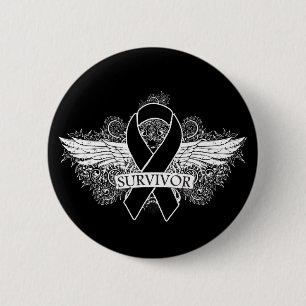 Melanom Winged ÜBERLEBENDER Band Button