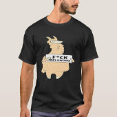 Melanoma Awareness Design Llama FCK-Zeichen T-Shirt (Vorderseite)