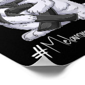 Melanoma Awareness Montag Black Ribbon Cat Poster (Ecke)