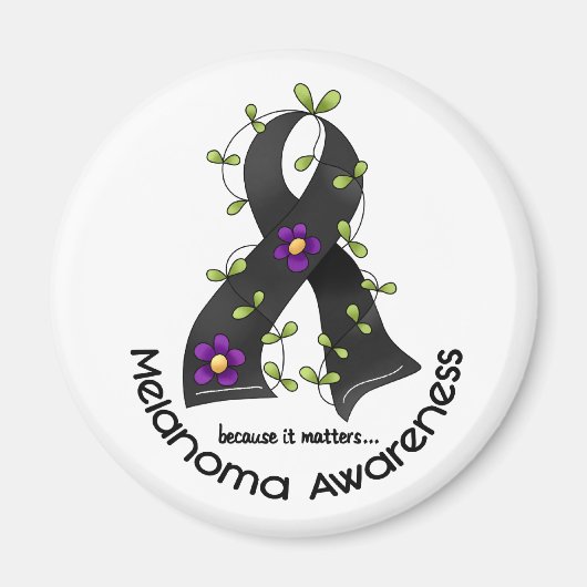 Melanoma BLUME RIBBON 1 Magnet (Vorne)