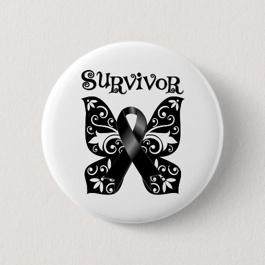 Melanoma Butterfly Survivor Button (Vorderseite)