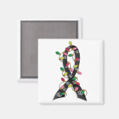 Melanoma Christmas Lights Ribbon Magnet (Vorderseite/Rückseite)