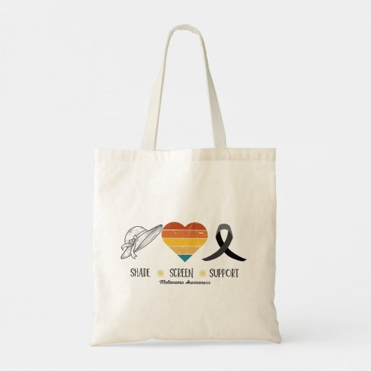 Melanoma Hautkrebs Bewusstsein Beach Bag Einkauf Tragetasche (Rückseite)