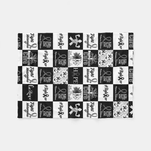 Melanoma Pattern Caro Fleece Throw Blanket (Vorderseite (Horizontal))
