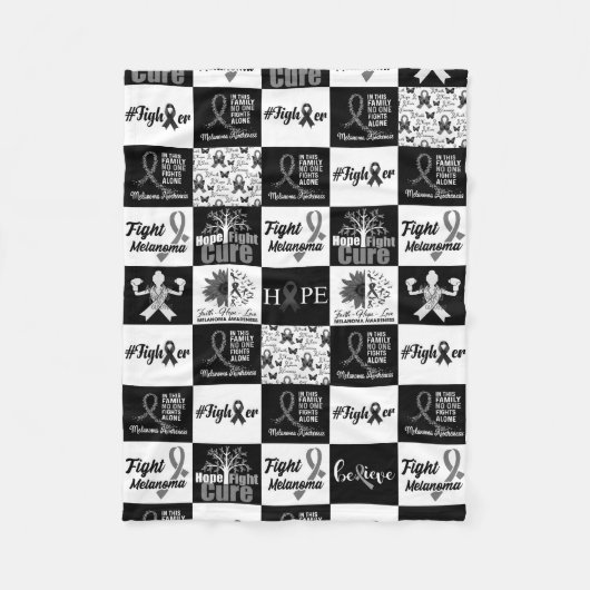 Melanoma Pattern Caro Fleece Throw Blanket (Vorderseite)