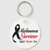 Melanoma Survivor Ribbon Schlüsselanhänger (Vorderseite)