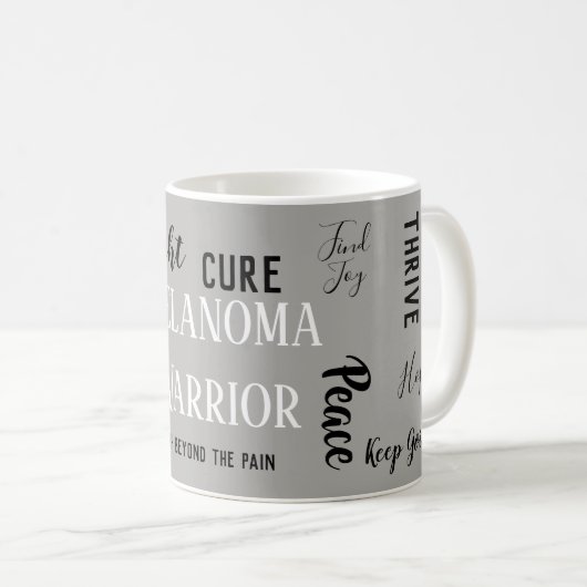 Melanoma Warrior Kaffeetasse (VorderseiteRechts)