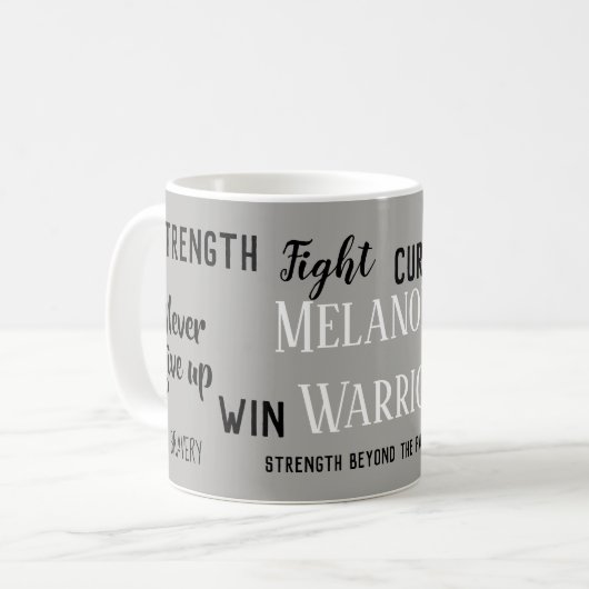 Melanoma Warrior Kaffeetasse (Vorderseite Links)