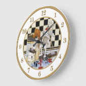 Melasse und Tinte von der Alicen im Wunderland Große Wanduhr (Winkel)