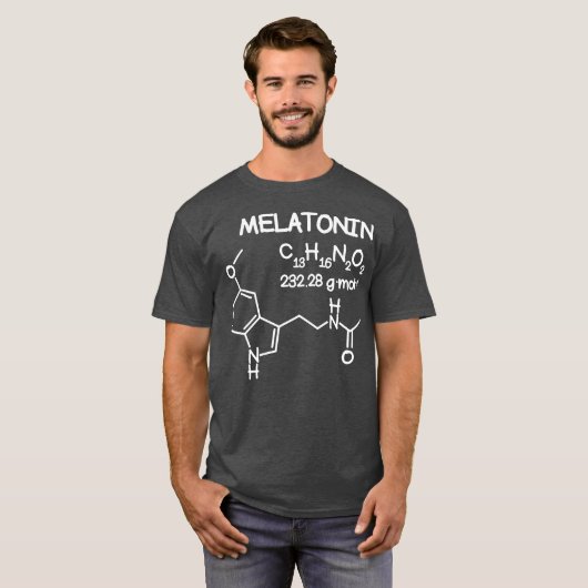 Melatonin Molecule Structure T  Funny Sleep Men T-Shirt (Vorne ganz)