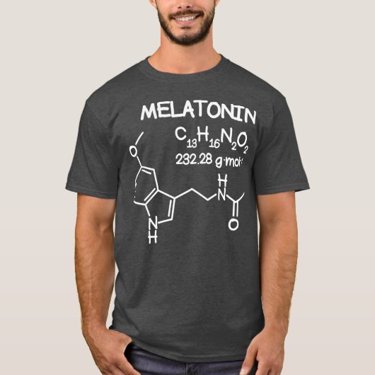 Melatonin Molecule Structure T  Funny Sleep Men T-Shirt (Vorderseite)