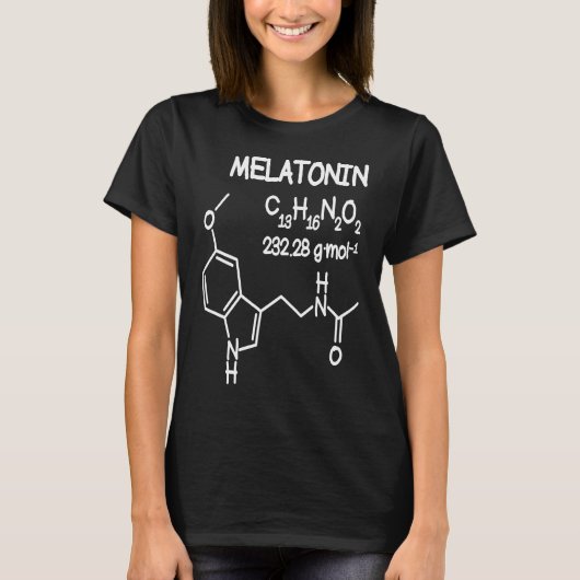 Melatonin Molecule Struktur T Shirt Funny Sleep m (Vorderseite)