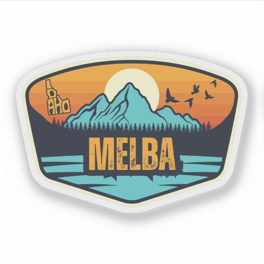 Melba, Idaho Aufkleber (Vorderseite)