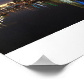 Melbourne Abend Skyline Poster (Ecke)