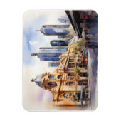 Melbourne Aquarellkunst Magnet (Vertikal)