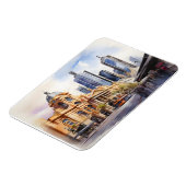 Melbourne Aquarellkunst Magnet (Linke Seite)