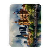 Melbourne Aquarellkunst Magnet (Vertikal)