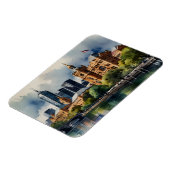 Melbourne Aquarellkunst Magnet (Linke Seite)