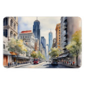 Melbourne Aquarellkunst Magnet (Horizontal)