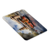 Melbourne AquarellkunstPoster Magnet (Rechte Seite)