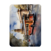 Melbourne AquarellkunstPoster Magnet (Vertikal)