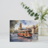 Melbourne AquarellkunstPoster Postkarte (Stehend Vorderseite)