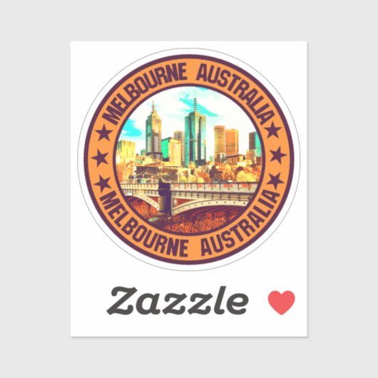 Melbourne Aufkleber (Blatt)