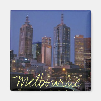 Melbourne Australia bei Nachtfotografie-Magnet Magnet