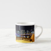 Melbourne Australia CBD Lights over Queen's Bridge Espressotasse (Rechts)