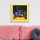 Melbourne Australia CBD Lights over Queen's Bridge Leinwanddruck (Insitu (Wohnzimmer))