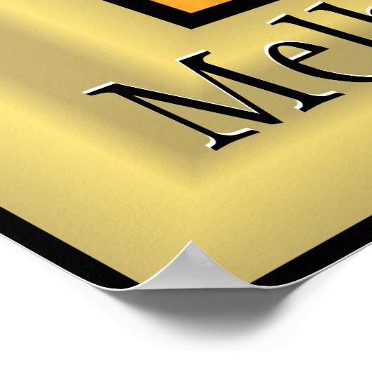 Melbourne Australia CBD Lights over Queen's Bridge Poster (Ecke)