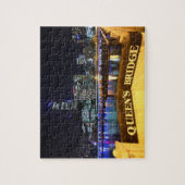 Melbourne Australia CBD Lights over Queen's Bridge Puzzle (Vertikal)