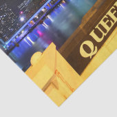 Melbourne Australia CBD Lights over Queen's Bridge Seidenpapier (Detail)